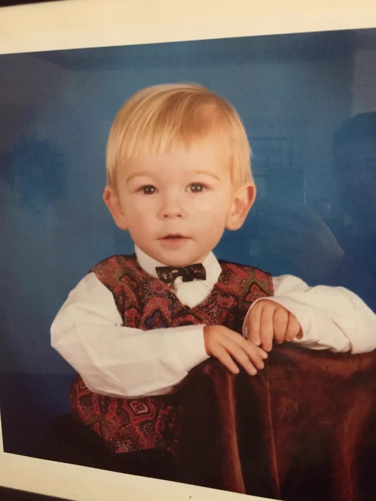 Zander as a small boy in a bow tie